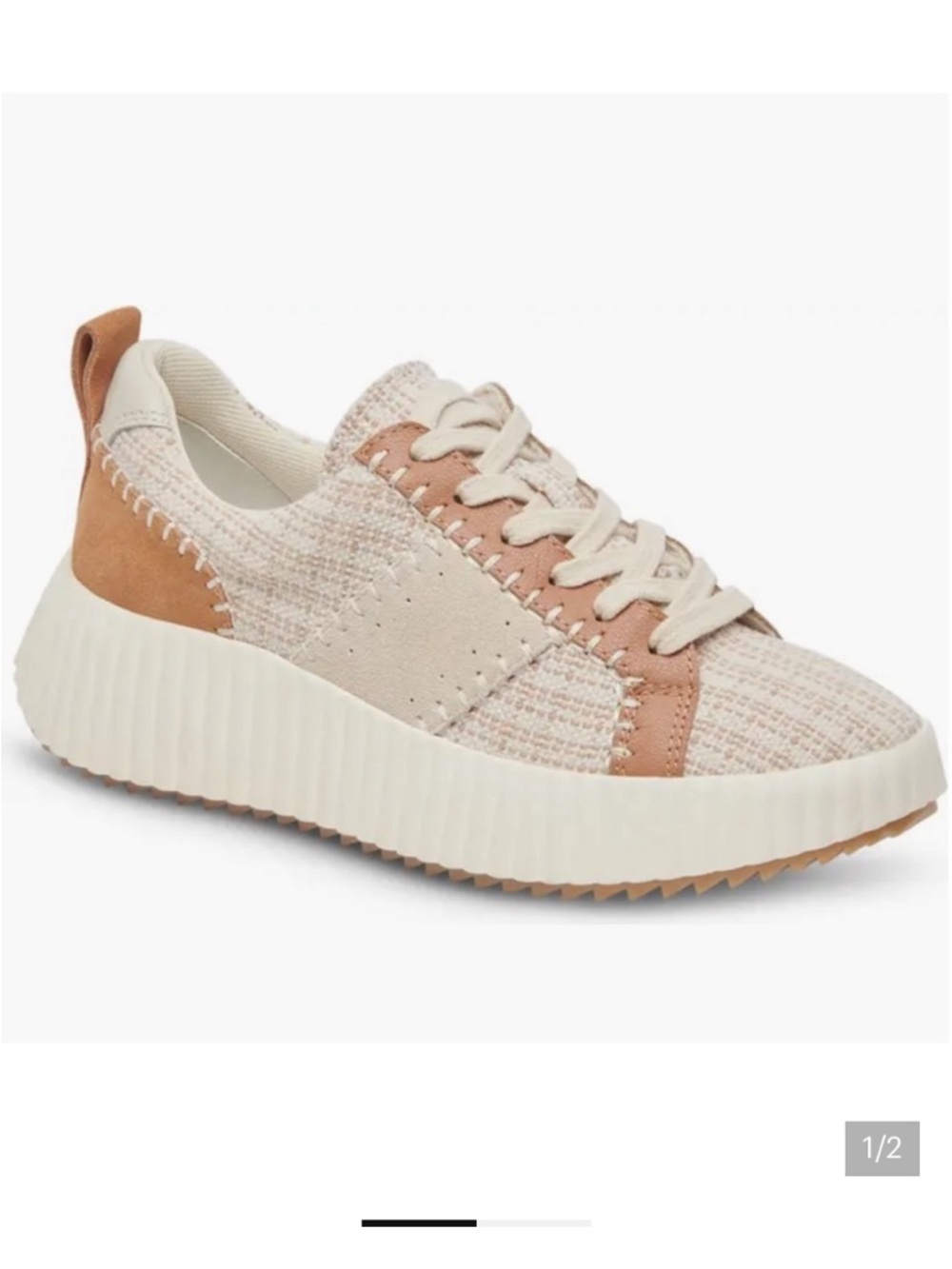 Dolce Vita Brown Multi Knit Platform Sneakers Brand New Size 10 - Picture 1 of 8